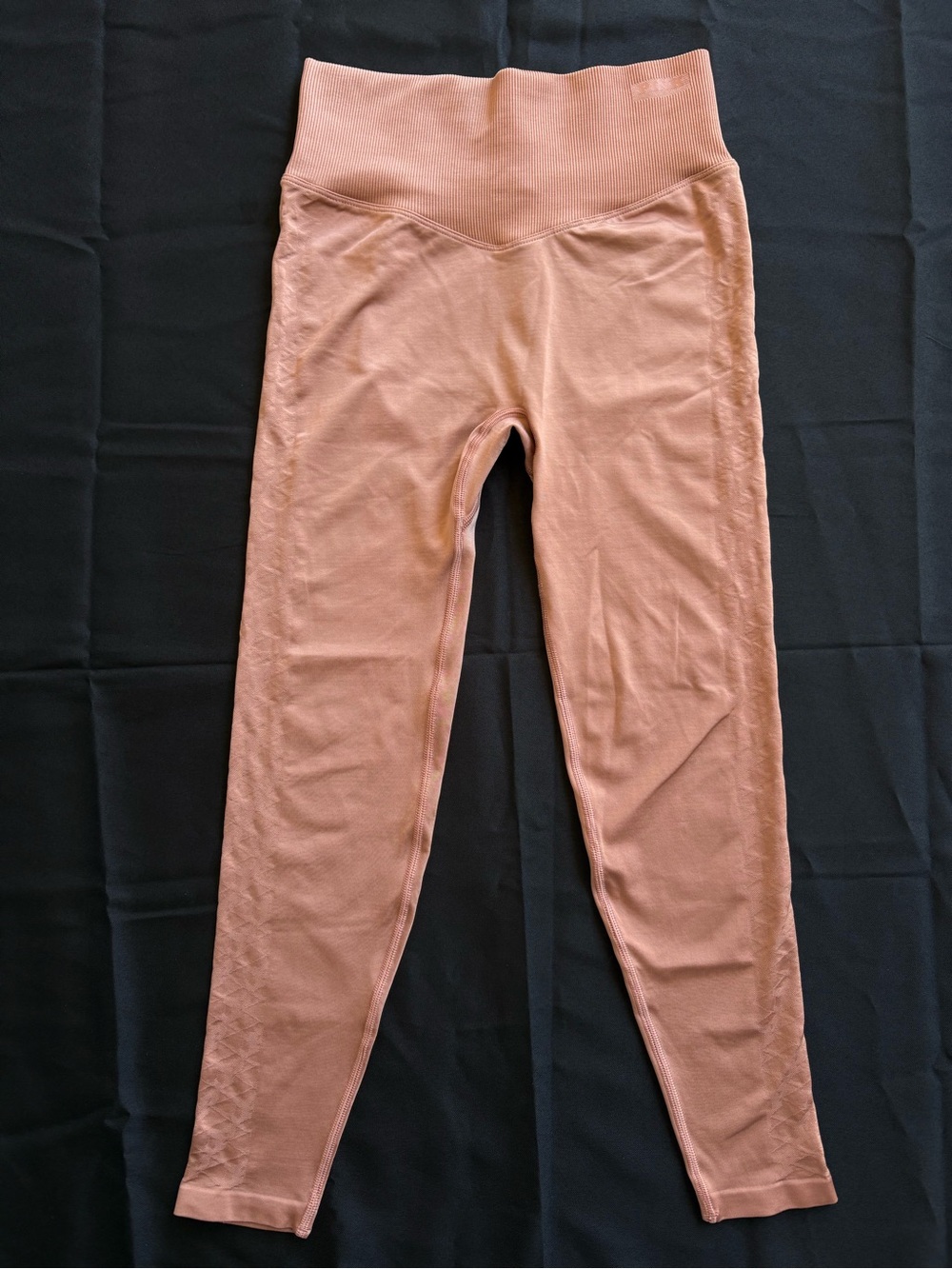 PINK Victoria's Secret High-Waist Glossy Fabric Leggings in Dusty Rose